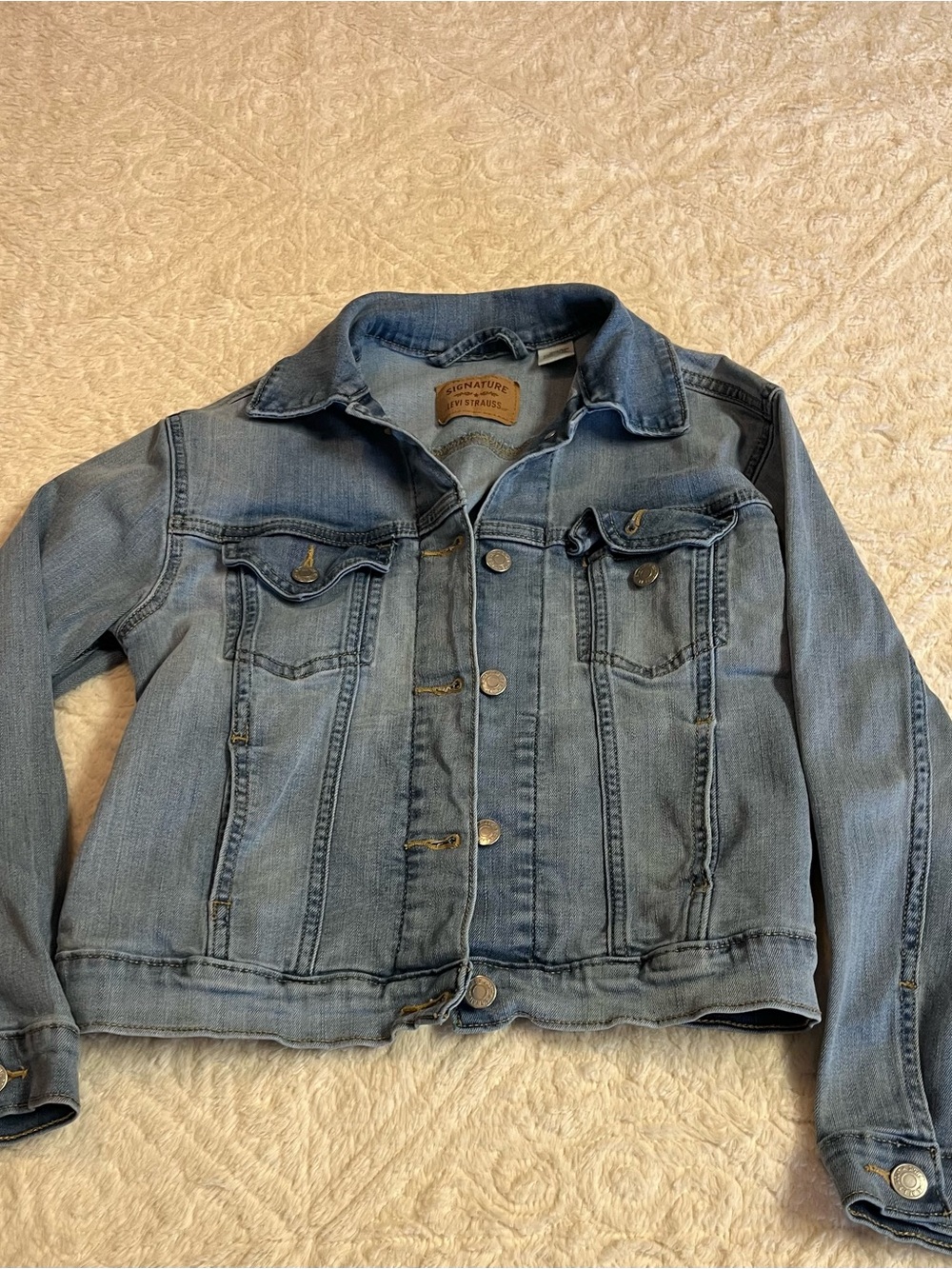 Signature by Levi Strauss Faded Blue Denim Jacket